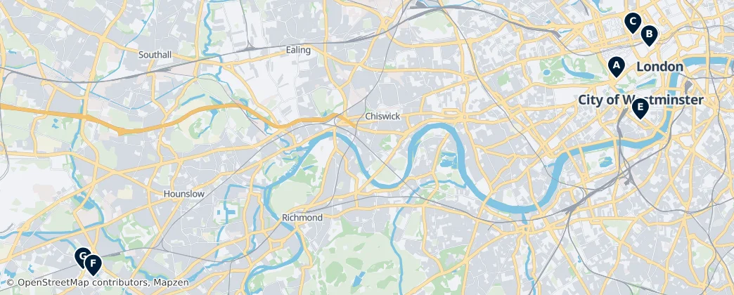 Map of Middlesex