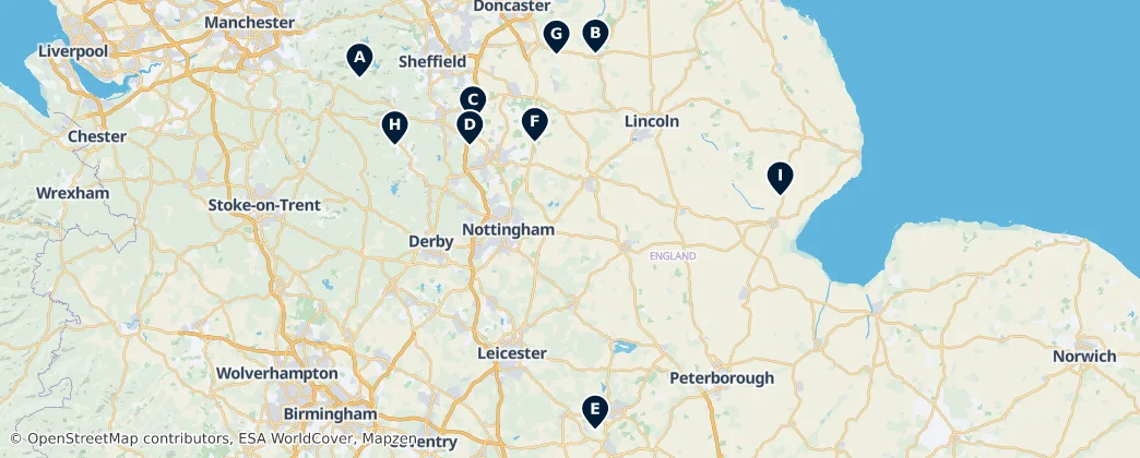 Map of Midlands Orientais