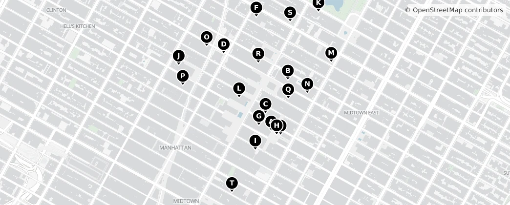 Map of Midtown Manhattan