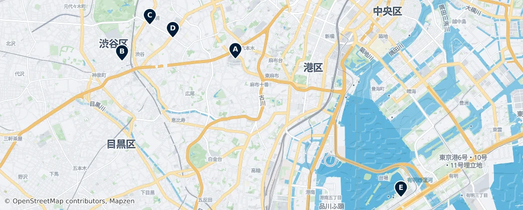 Map of Minato