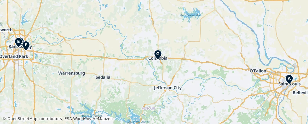 Map of Missouri