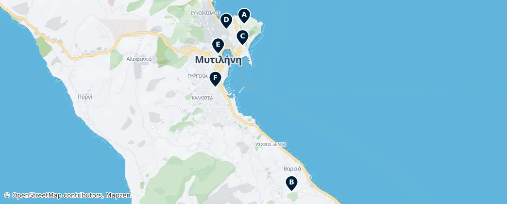 Map of Mitilene