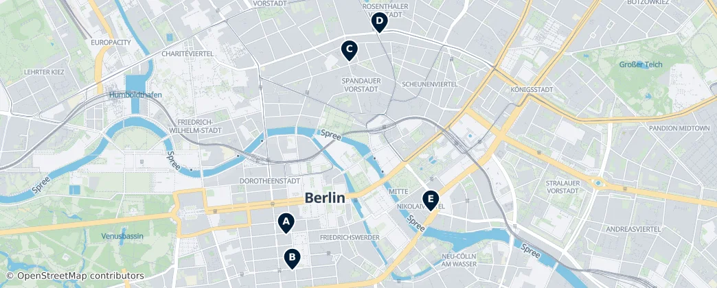 Map of Mitte