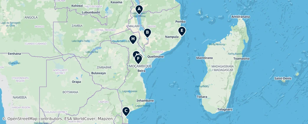 Map of Moçambique