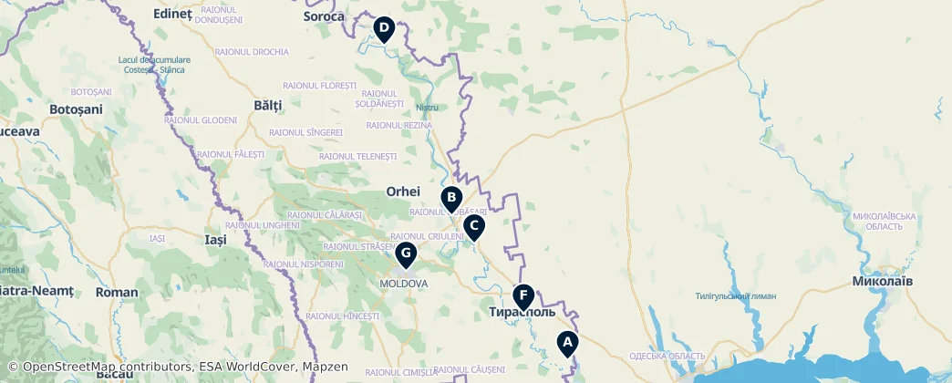 Map of Moldávia