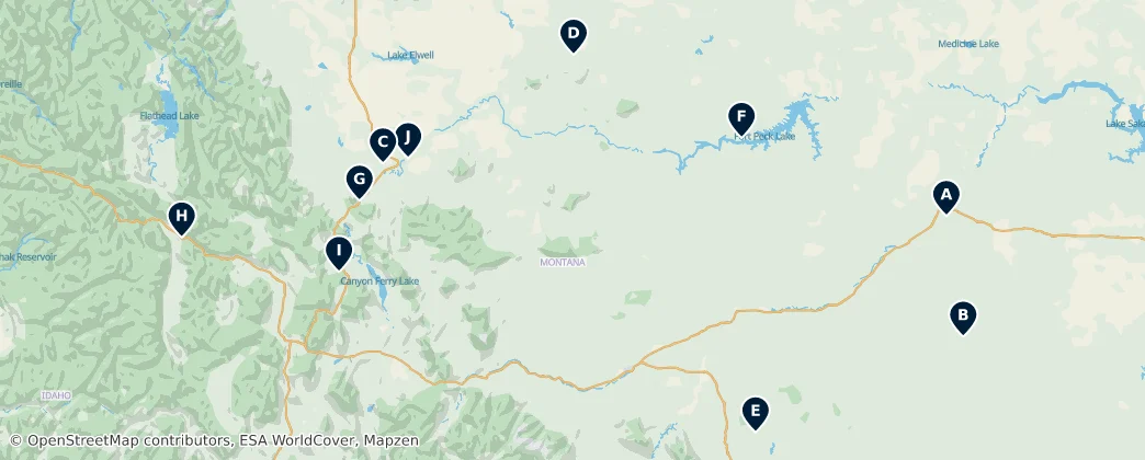 Map of Montana