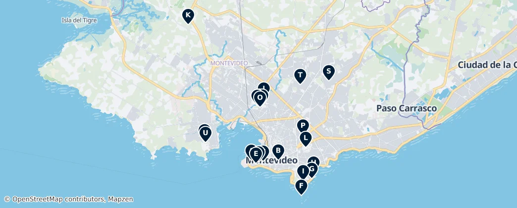 Map of Montevidéu