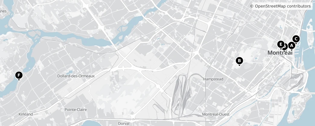 Map of Montreal