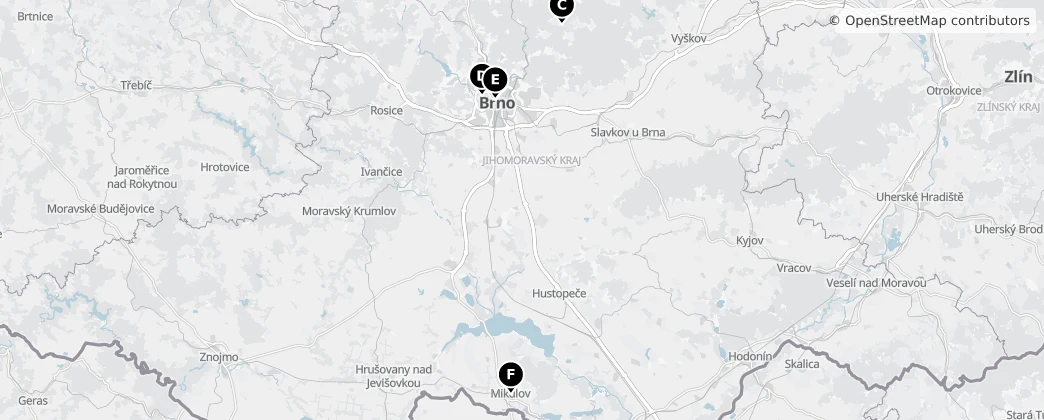 Map of Morávia do Sul