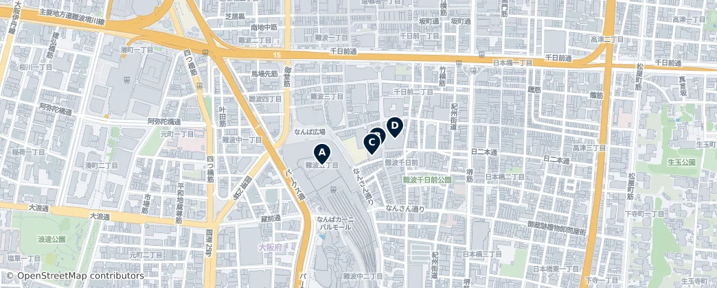 Map of Nanba 5-chome