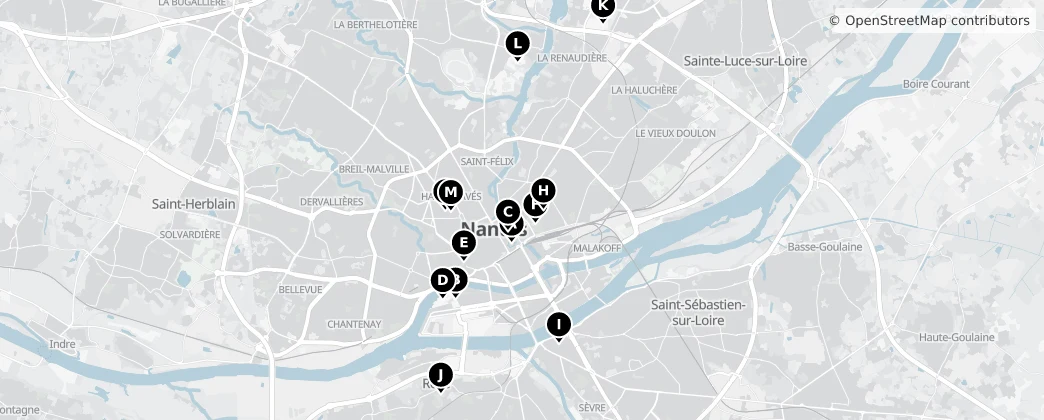 Map of Nantes