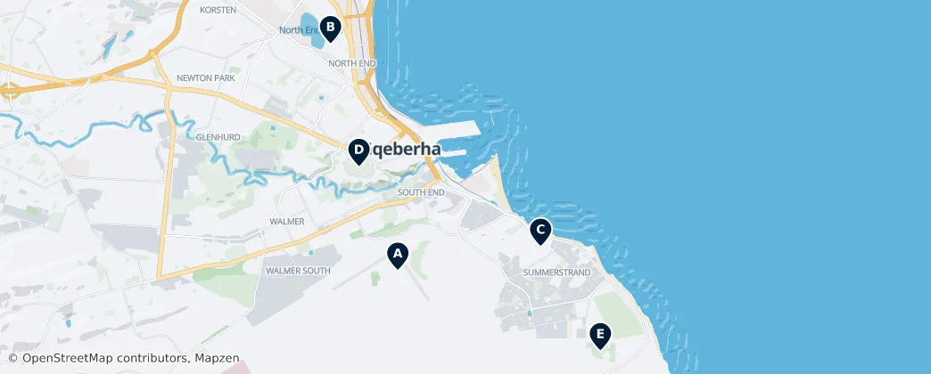 Map of Nelson Mandela Bay Metropolitan Municipality