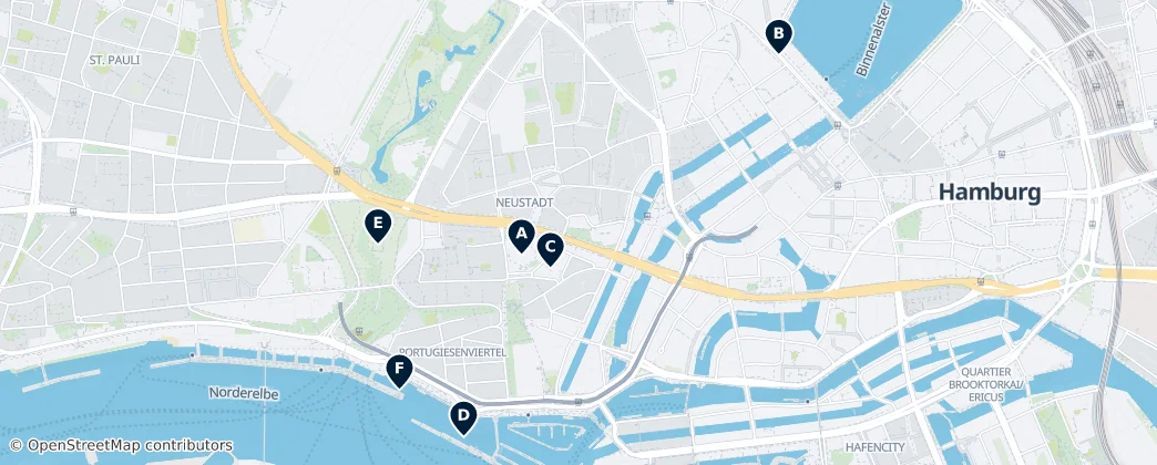 Map of Neustadt, Hamburg
