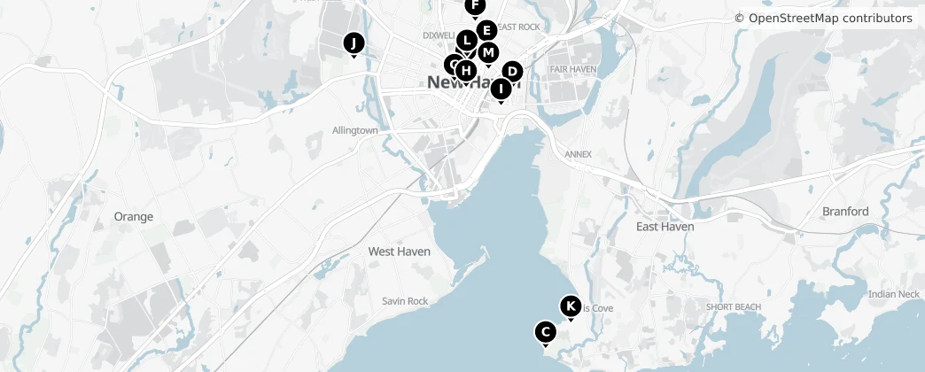Map of New Haven