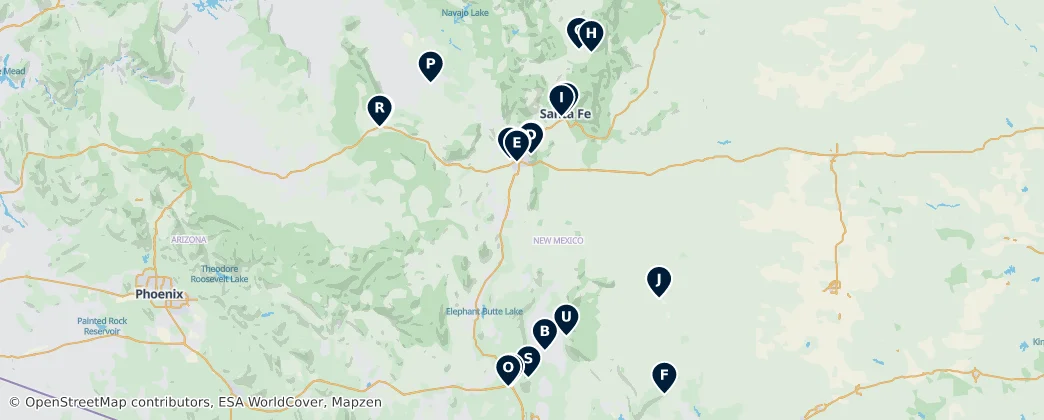 Map of Novo México