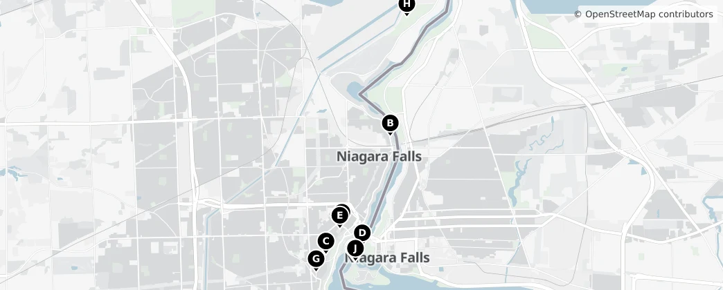 Map of Niagara Falls