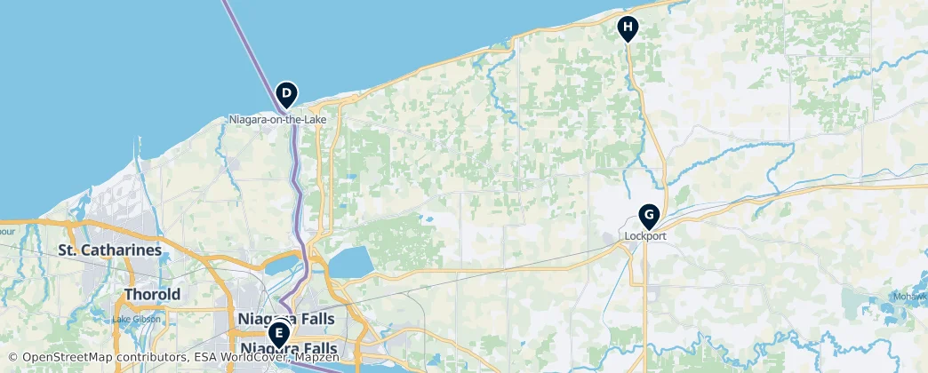Map of Condado de Niagara