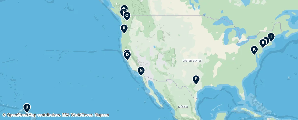 Map of América do Norte