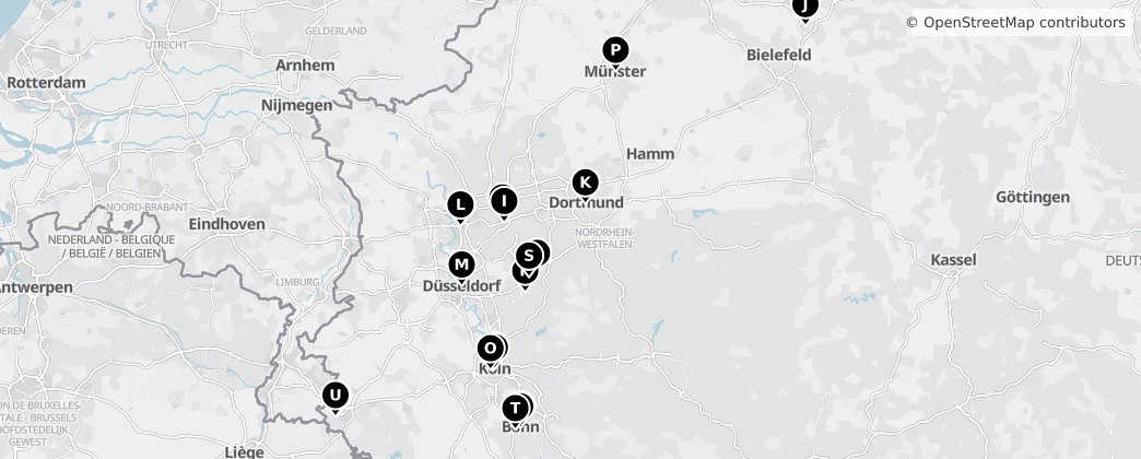 Map of Renânia do Norte-Vestfália