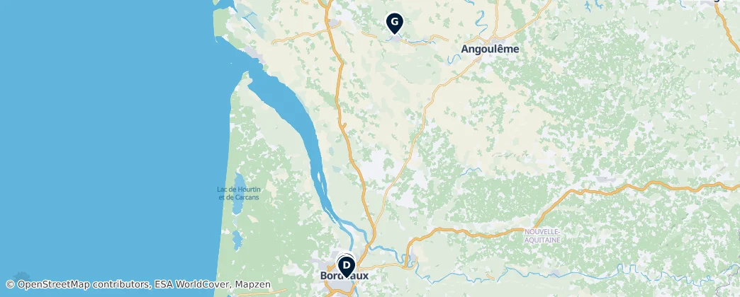 Map of Nova Aquitânia