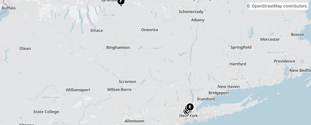 Map of Nova Iorque