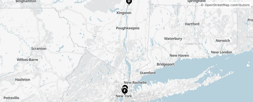 Map of Nova Iorque