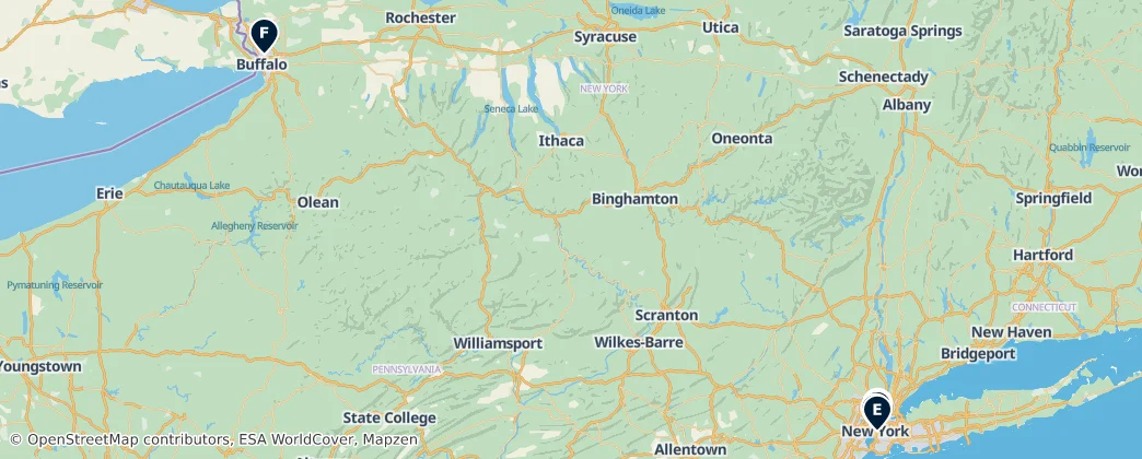 Map of Nova Iorque