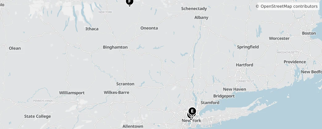 Map of Nova Iorque