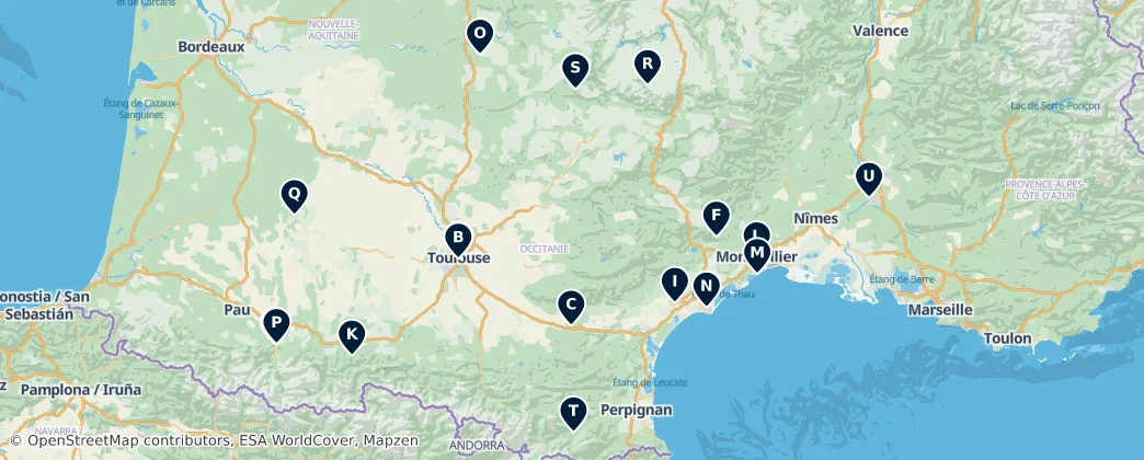 Map of Occitânia