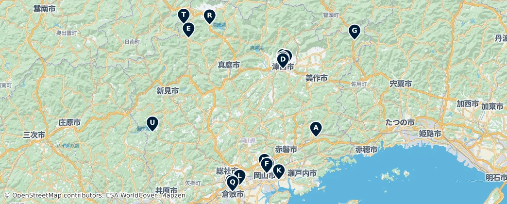 Map of Okayama