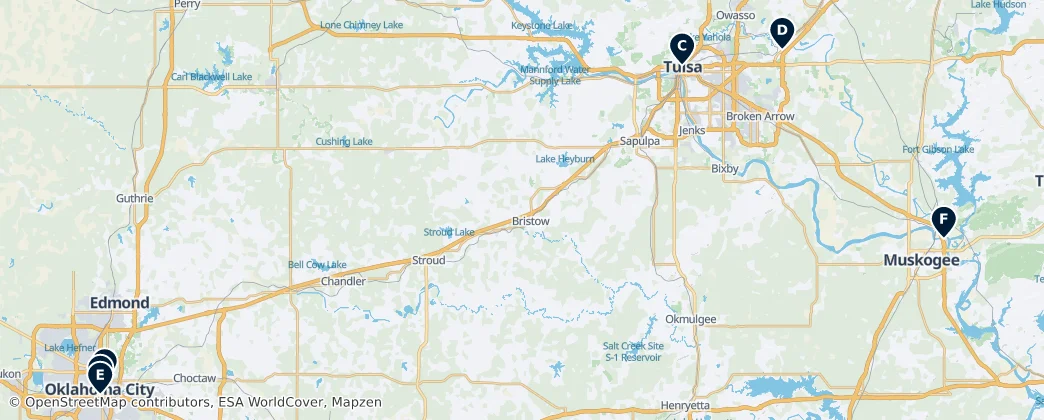 Map of Oklahoma