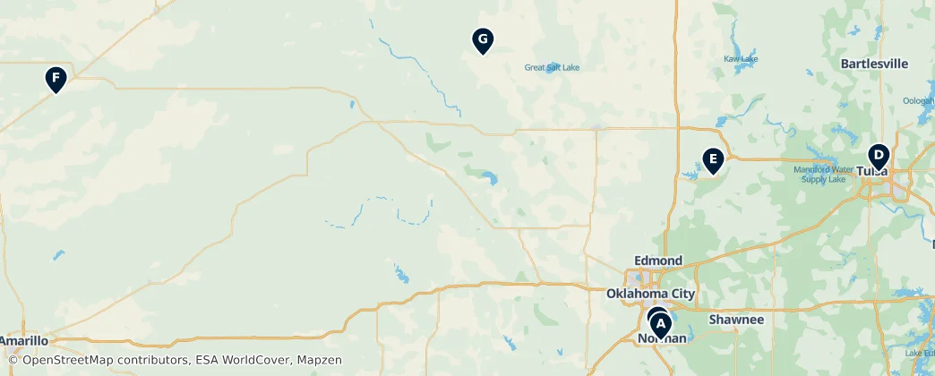 Map of Oklahoma