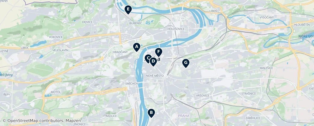 Map of Praga