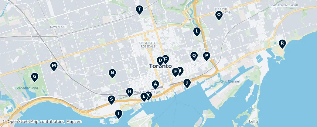 Map of Old Toronto