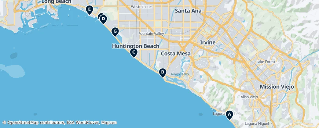 Map of Condado de Orange