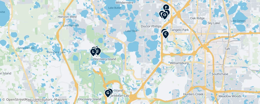 Map of Condado de Orange