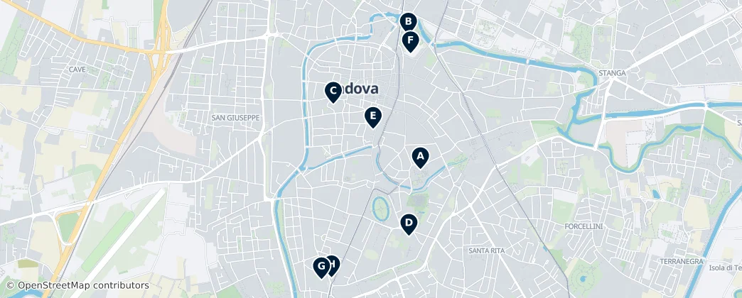 Map of Pádua