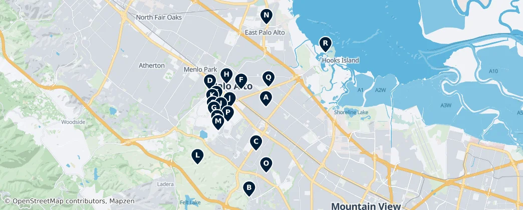 Map of Palo Alto