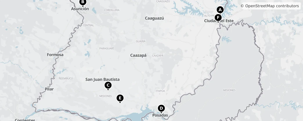 Map of Paraguai