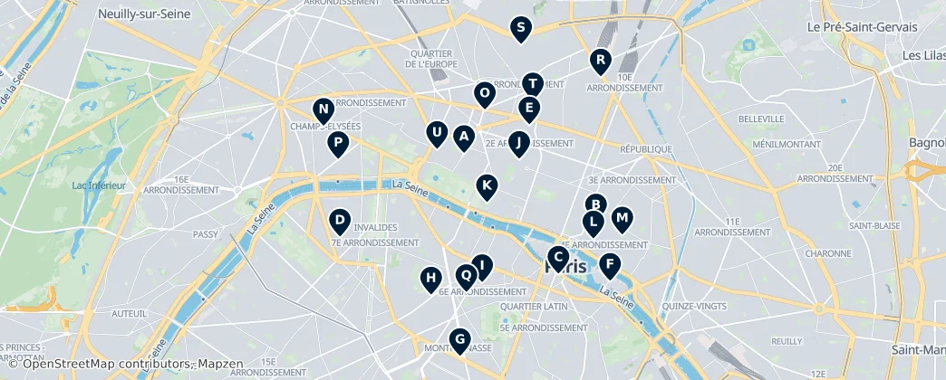 Map of Paris