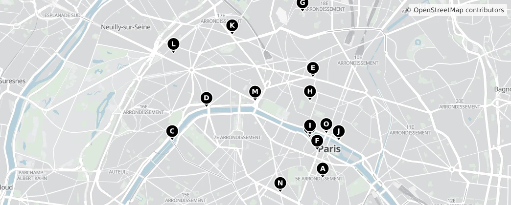 Map of Paris
