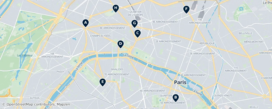 Map of Paris