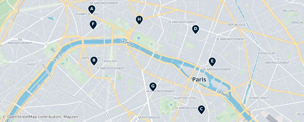 Map of Paris