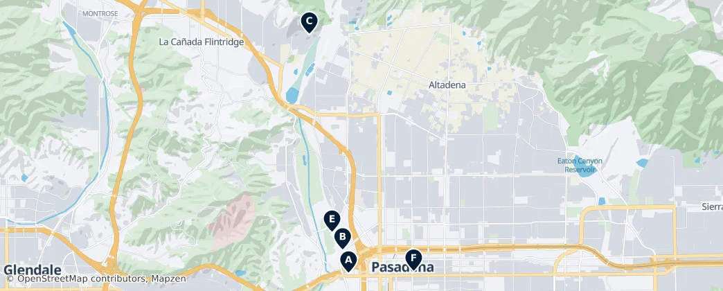 Map of Pasadena