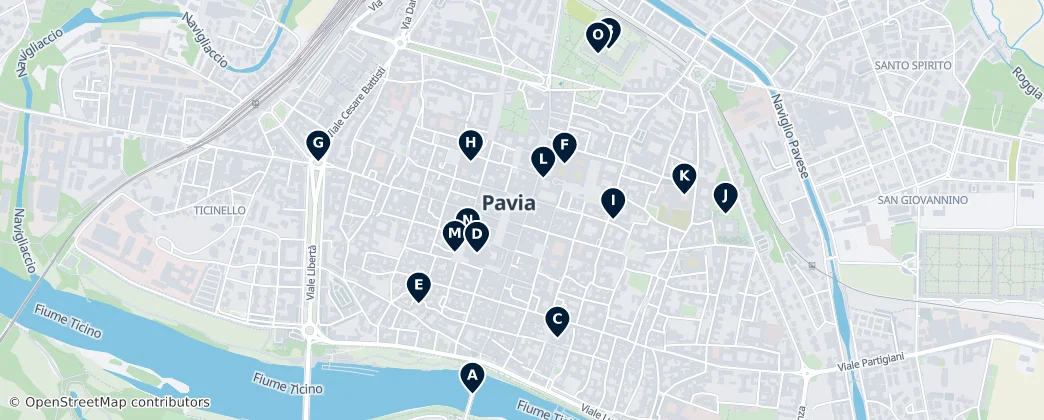 Map of Pavia