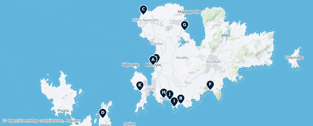 Map of Periphereiake Enoteta Mykonou