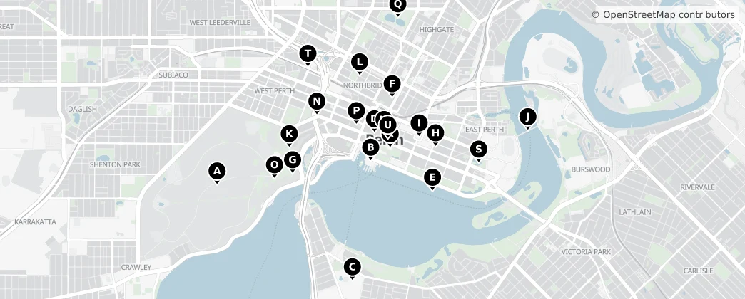 Map of Perth