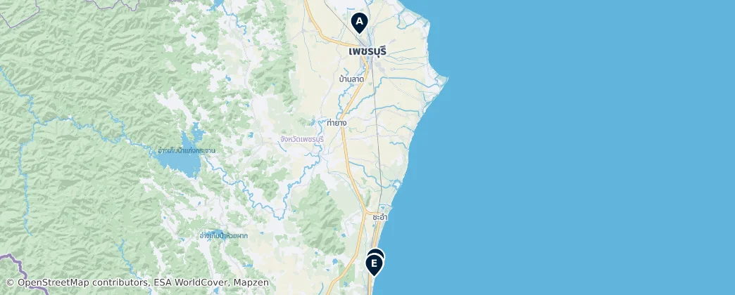 Map of Phetchaburi