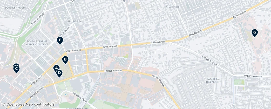 Map of Pittsburgh