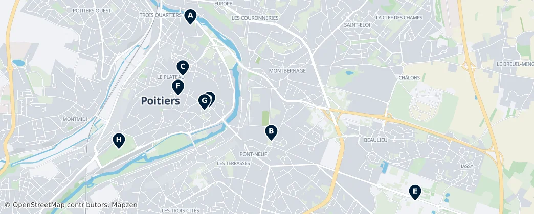 Map of Arrondissement of Poitiers